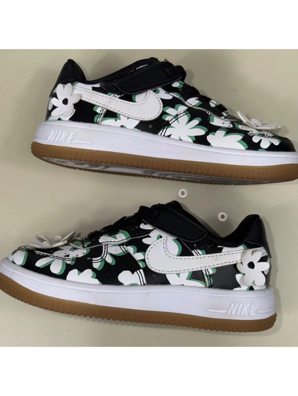 Nike Force 1 LV8 Daisy Floral Low Top Sneakers Toddler Size 10.5C
